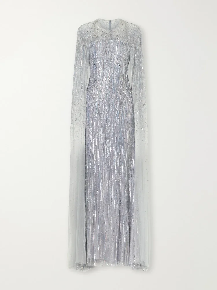 Cosmic Dust sequin-embellished gown