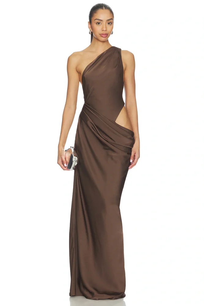 The Isadora Satin Maxi Dress