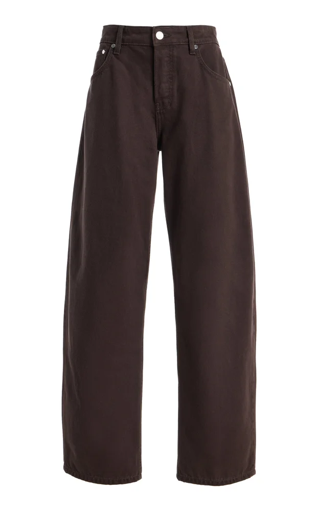 Shifter Rigid Mid-Rise Bowed-Leg Jeans