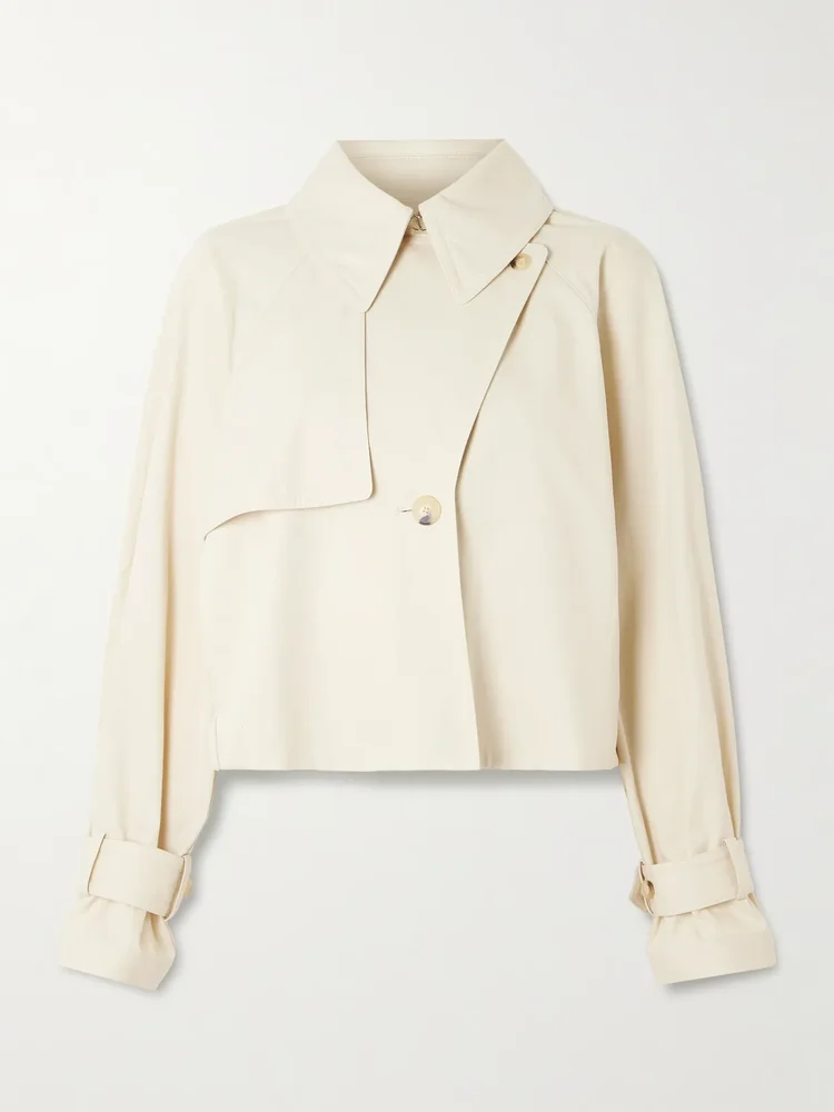 Suber cropped cotton-gabardine jacket