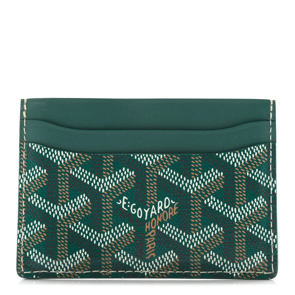 Goyardine Saint Sulpice Card Holder, Green