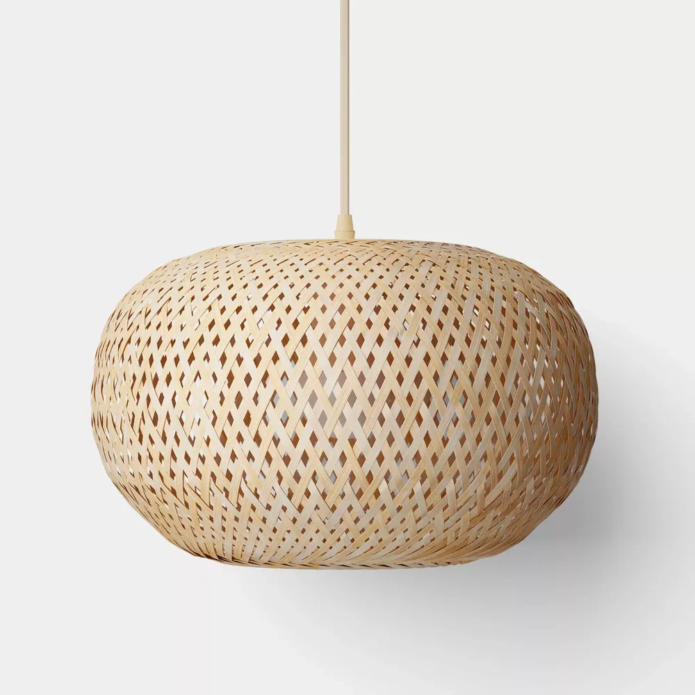 Bamboo Woven Pendant Light