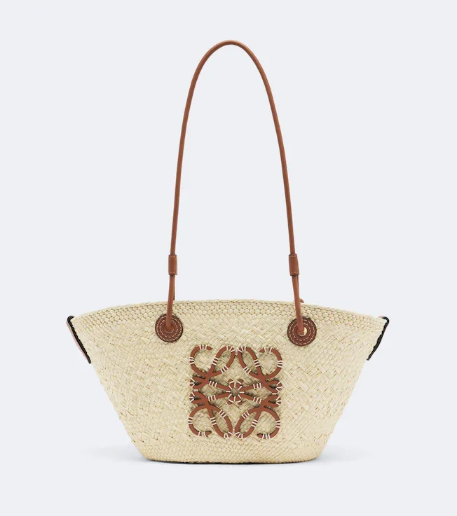 Anagram Small leather-trimmed basket bag