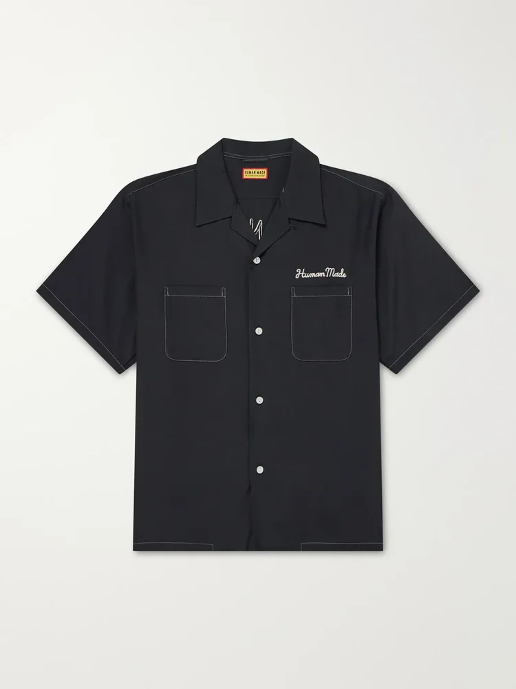 Souvenir Logo-Embroidered Poplin Shirt
