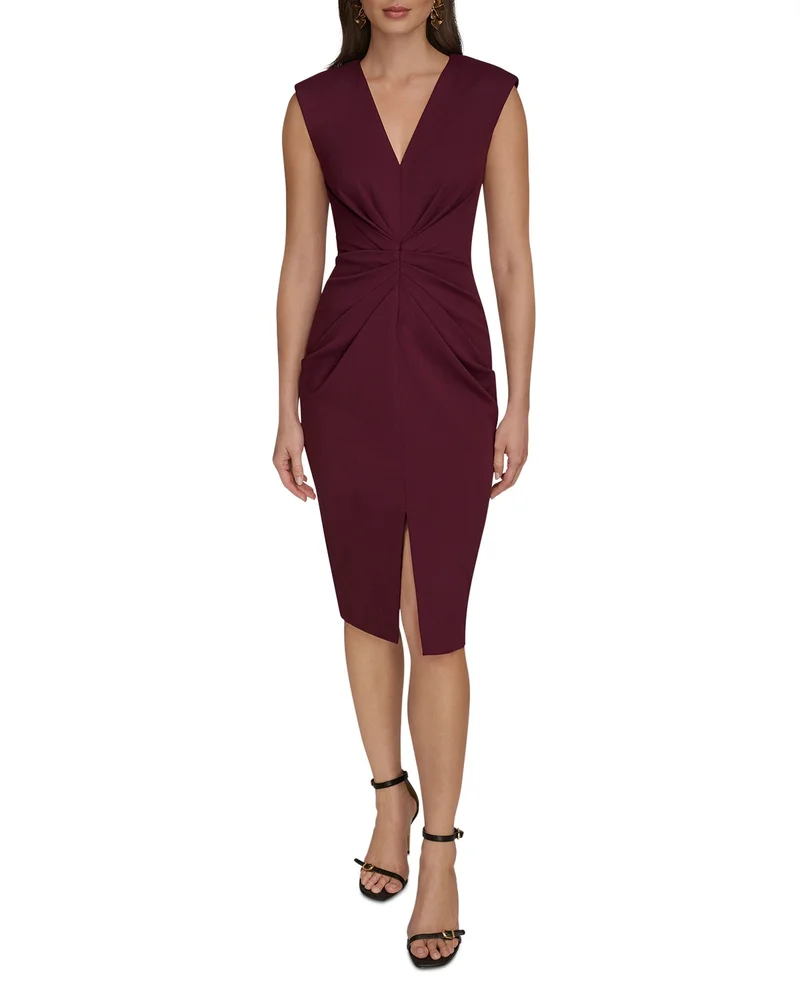 Pleated Crepe Dress
