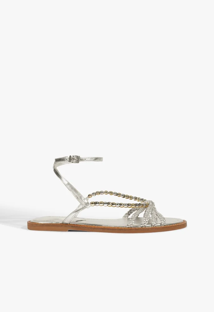 Adele Leather Flat Sandal