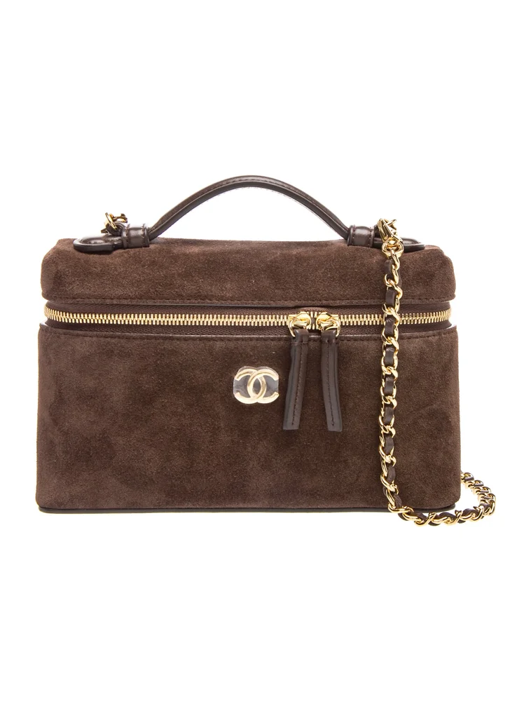 2026 Paris-New York Suede Slim Vanity Case w/Chain