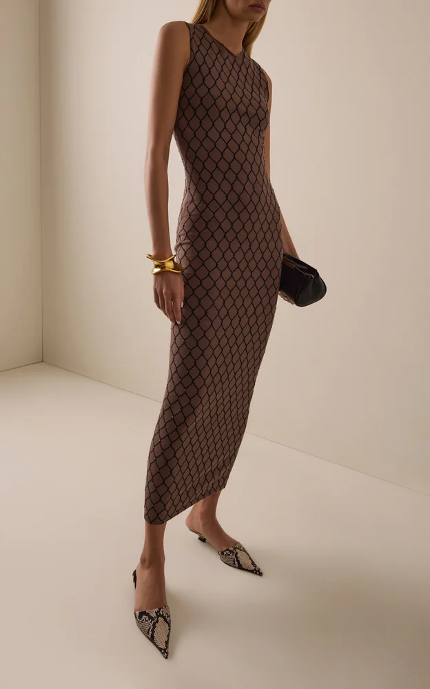 Resille Sequined Knit Maxi Dress