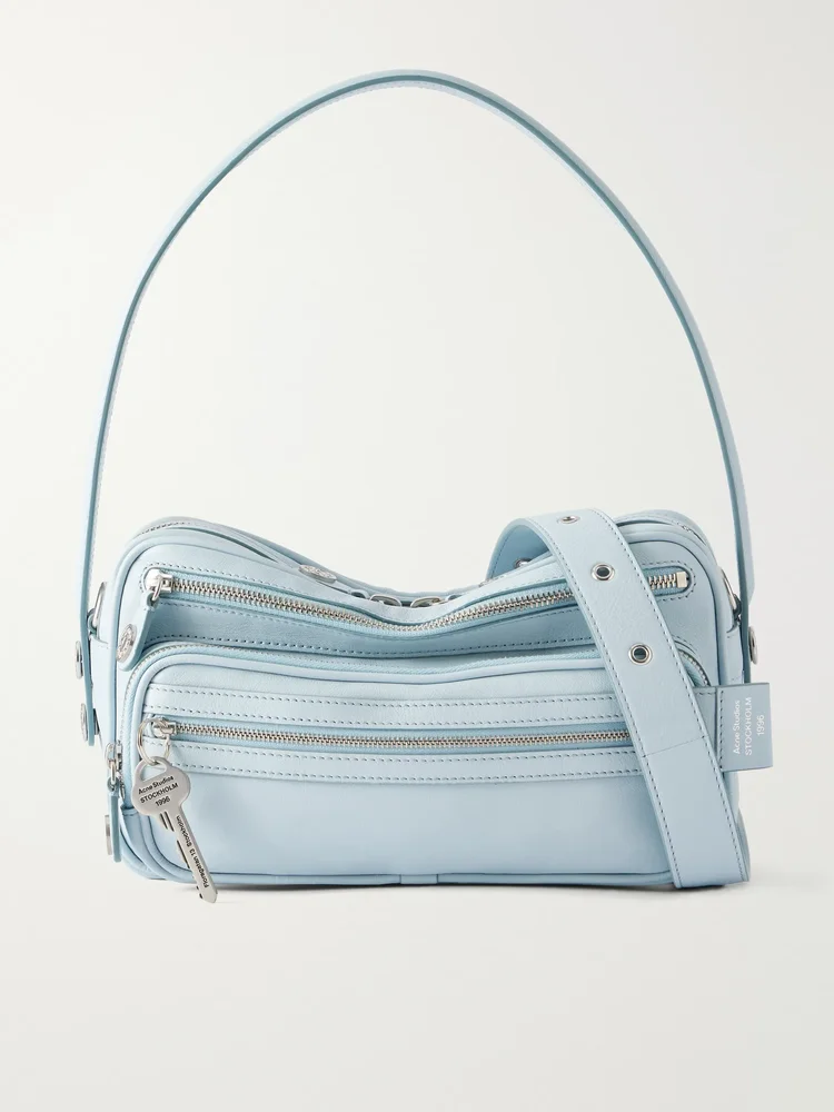 Logo-detailed leather shoulder bag