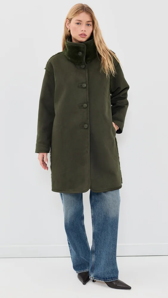 Faux Suede Yves Coat