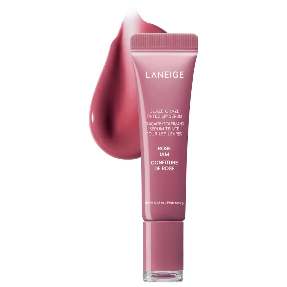 Glaze Craze Tinted Polypeptide Lip Serum Treatment in Rose Jam - cool, muted pink