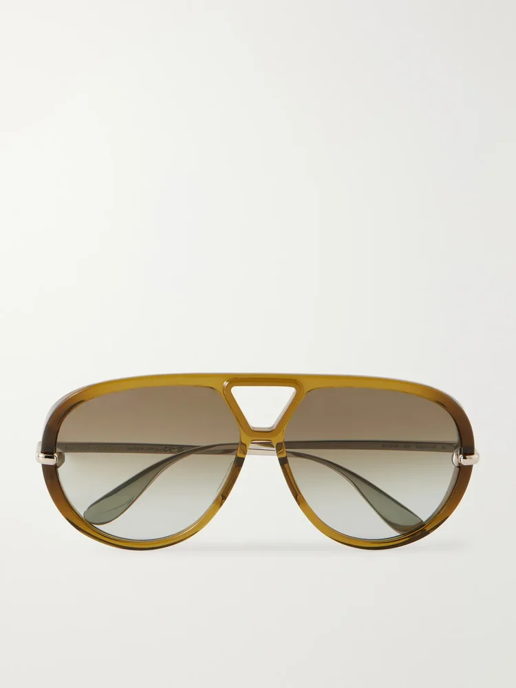 Aviator-style acetate sunglasses