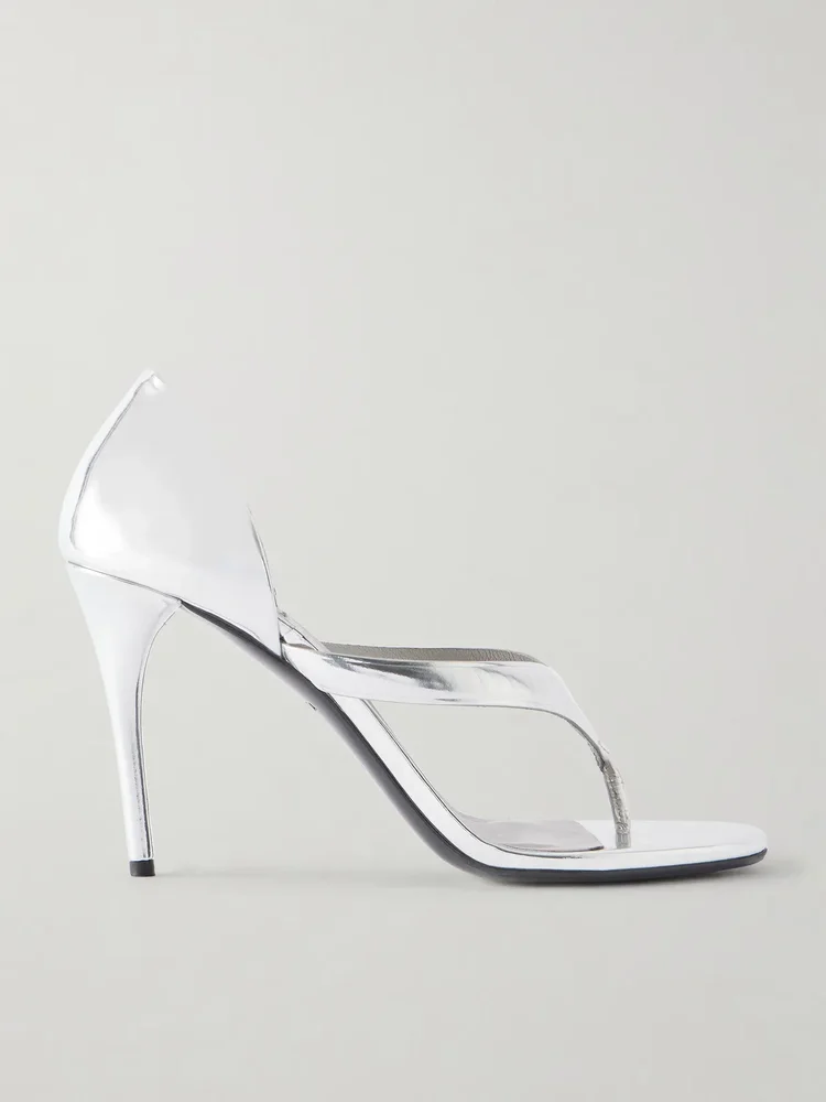 Infradito 90 metallic leather sandals