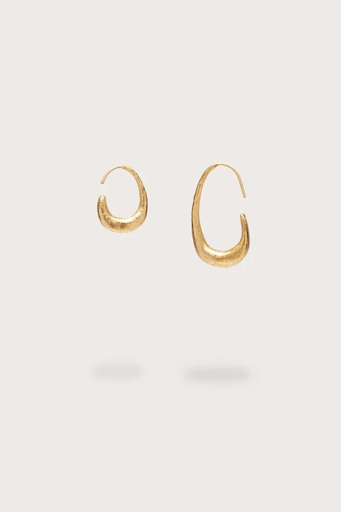 Analeia Mini Earring in Gold Foiled Wood