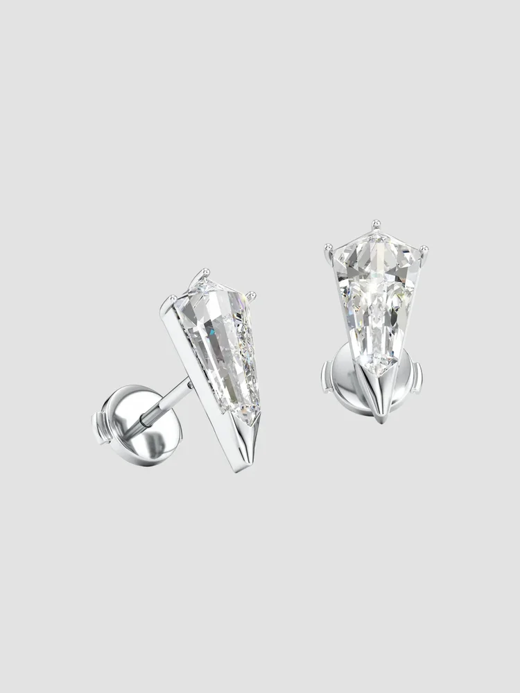 Phoenix 18K White Gold & 3.33 TCW Lab-Grown Diamond Stud Earrings