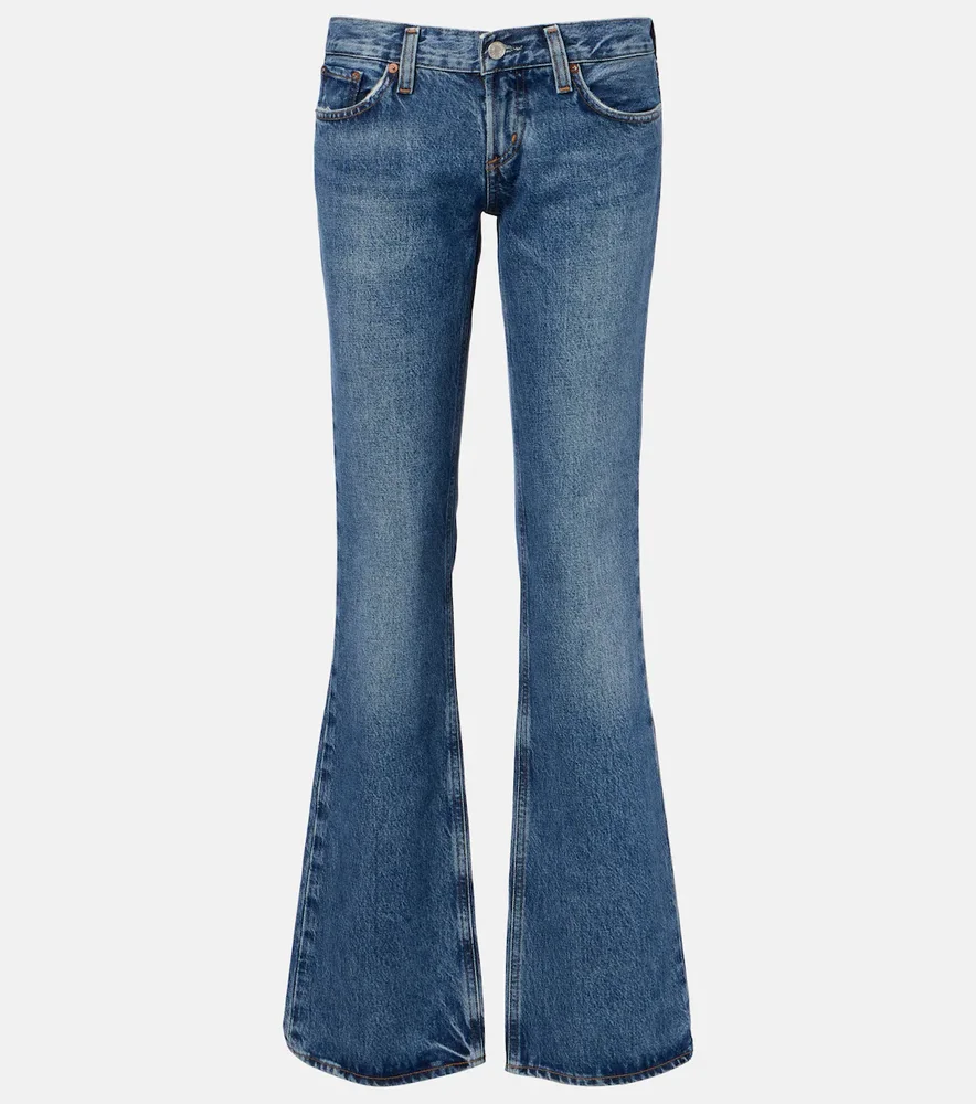 Low-rise bootcut jeans
