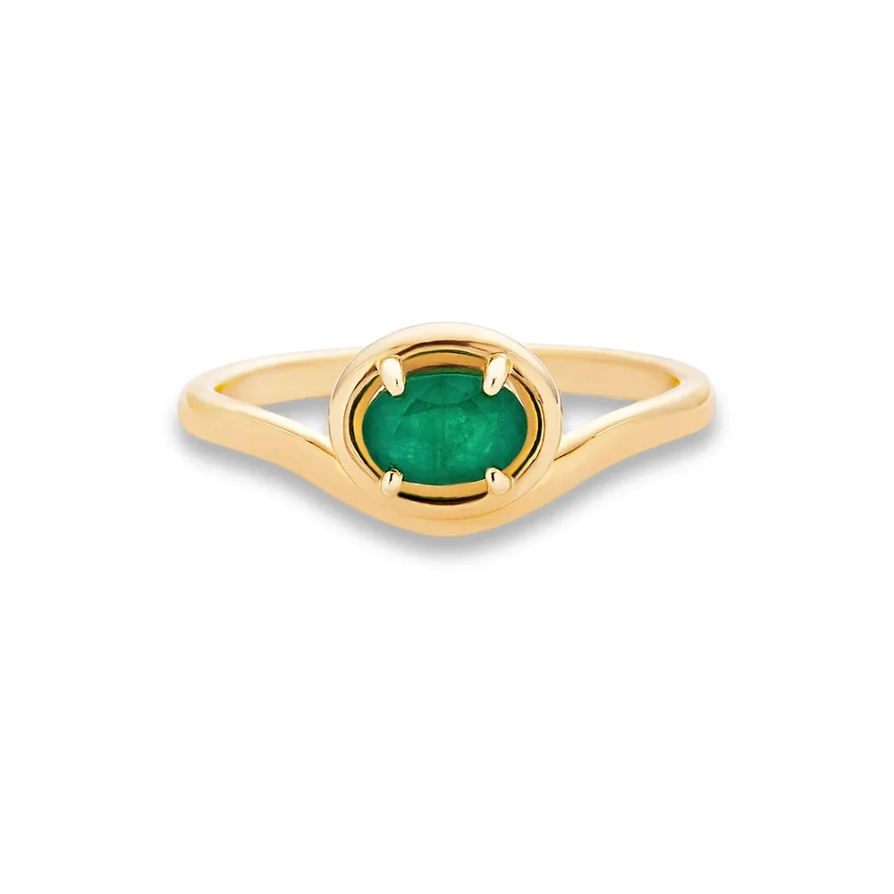Emerald Bonbon Merge Ring