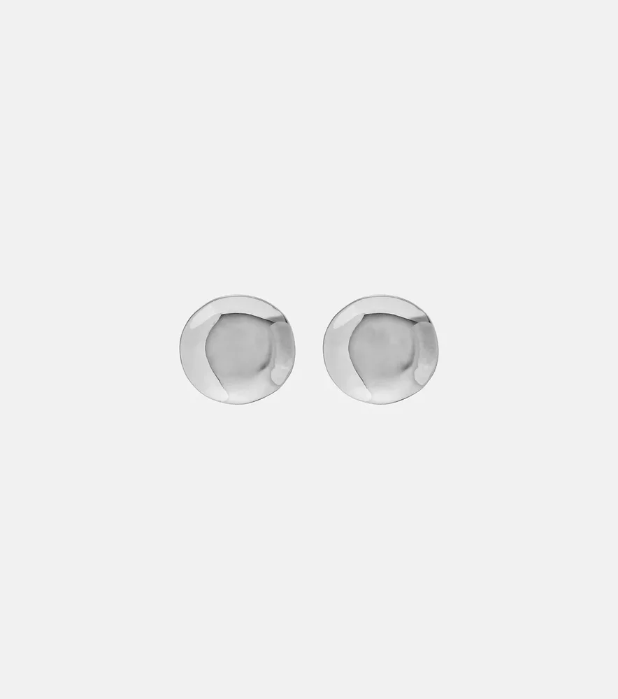 Medallion Dish sterling silver earrings