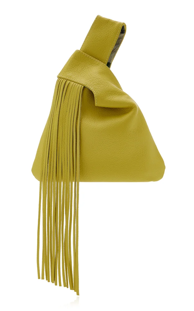 The Chartreuse Leather Knot Bag