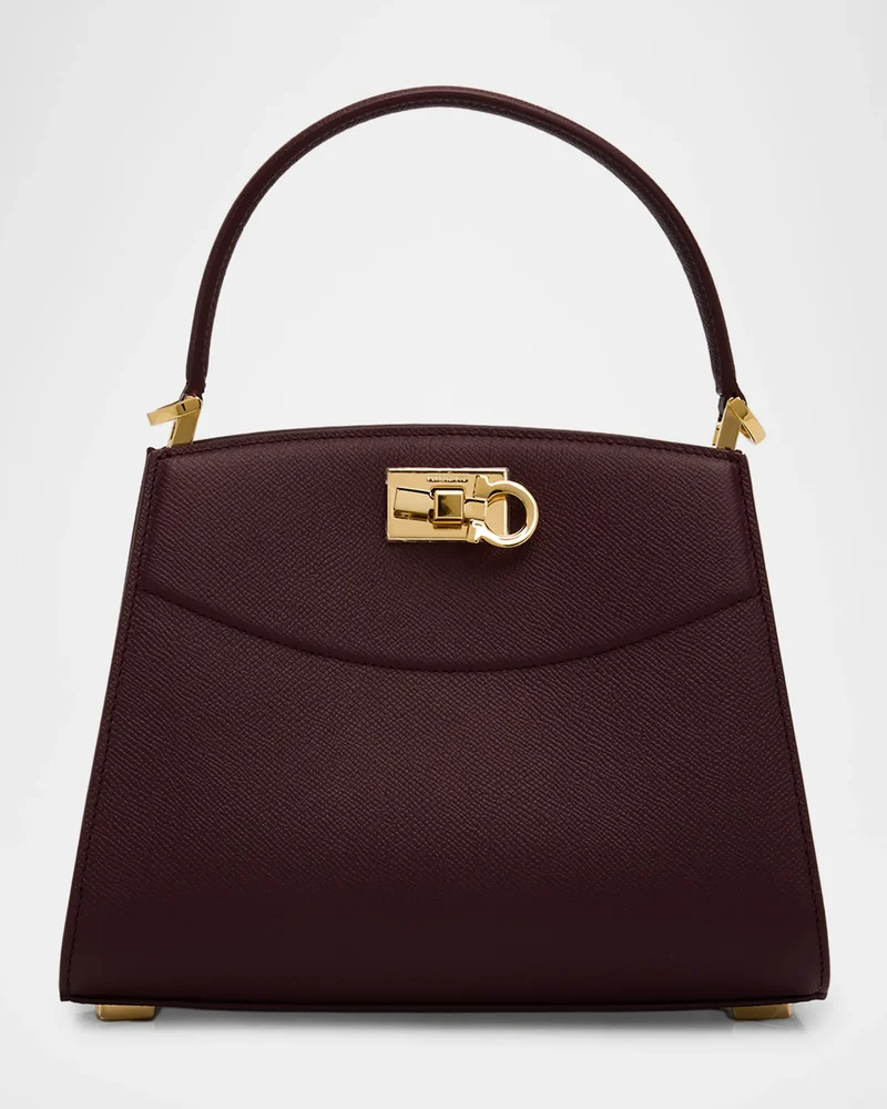 Studio Box Hammered Leather Top-Handle Bag
