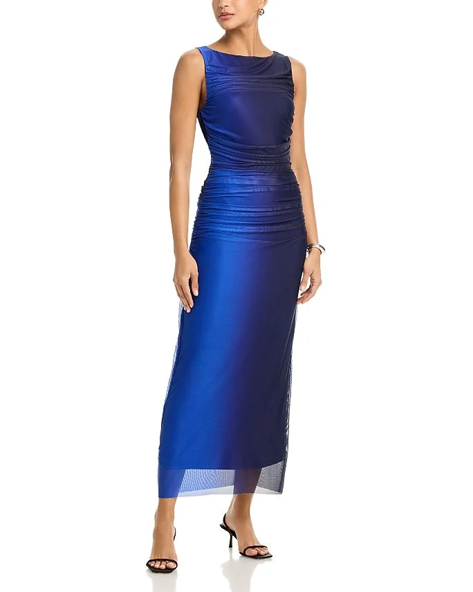 Ombré Mesh Bodycon Maxi Dress - Exclusive