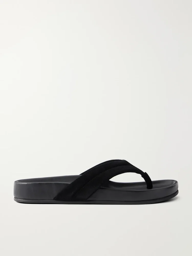 suede platform thong sandals