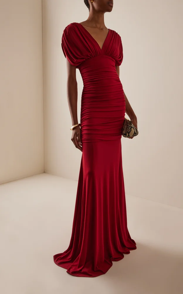 Norvelle Draped Jersey Gown
