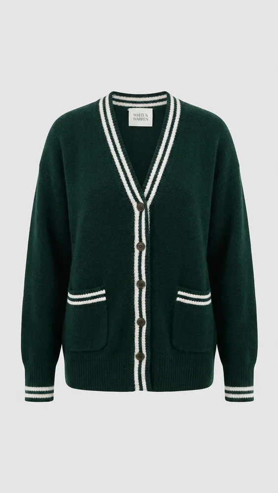 Cashmere Varsity Cardigan