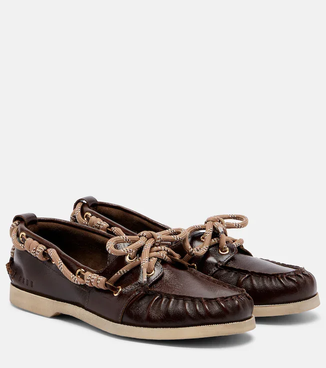 Cruise leather boat shoes