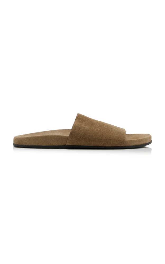 Hugh Suede Slide Sandals