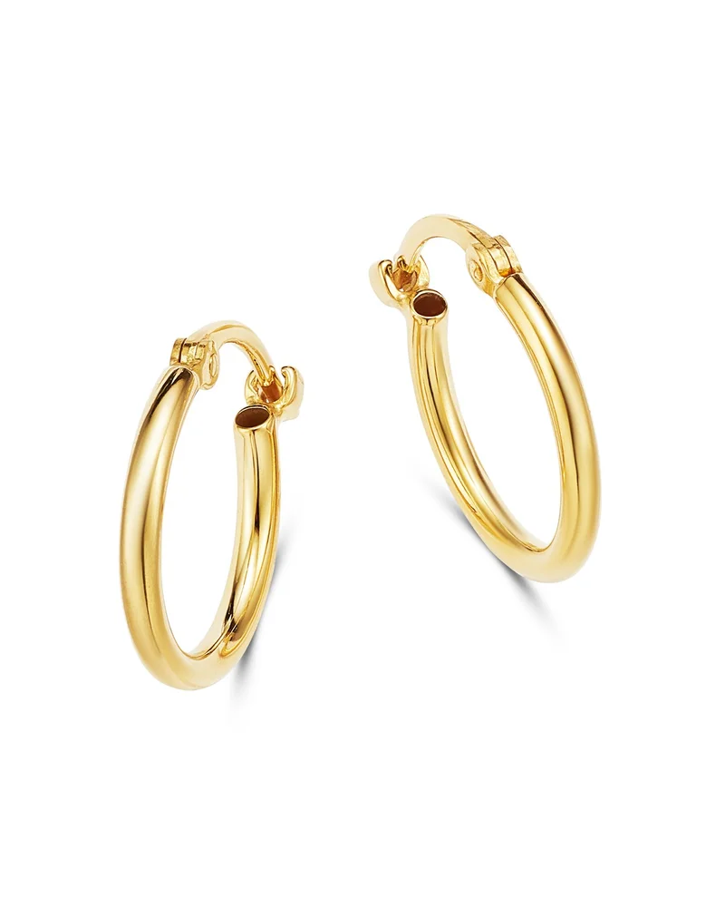 14K Yellow Gold Tiny Hoop Earrings