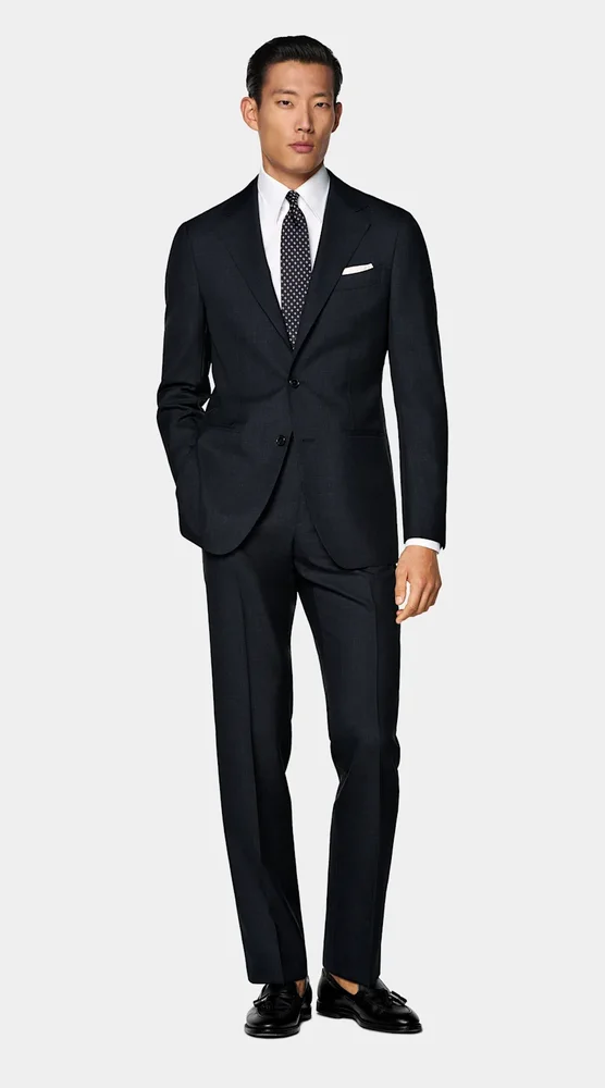 Navy Perennial Tailored Fit Havana Suit