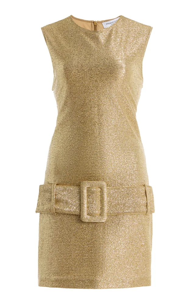 Exclusive La Isla Clover Metallic Jersey Mini Dress