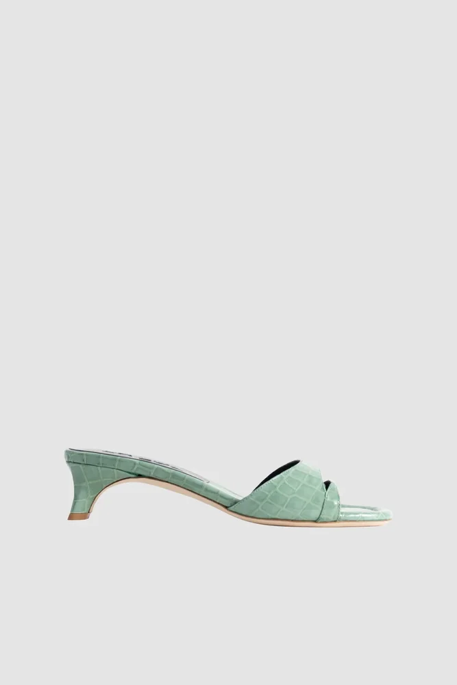 Babygirl Fresh Croco Embossed Leather Mule