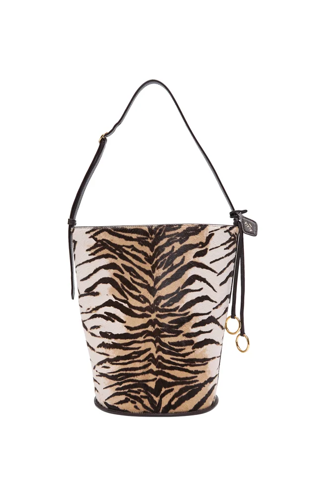 Pony Hair Bucket Tote Bag