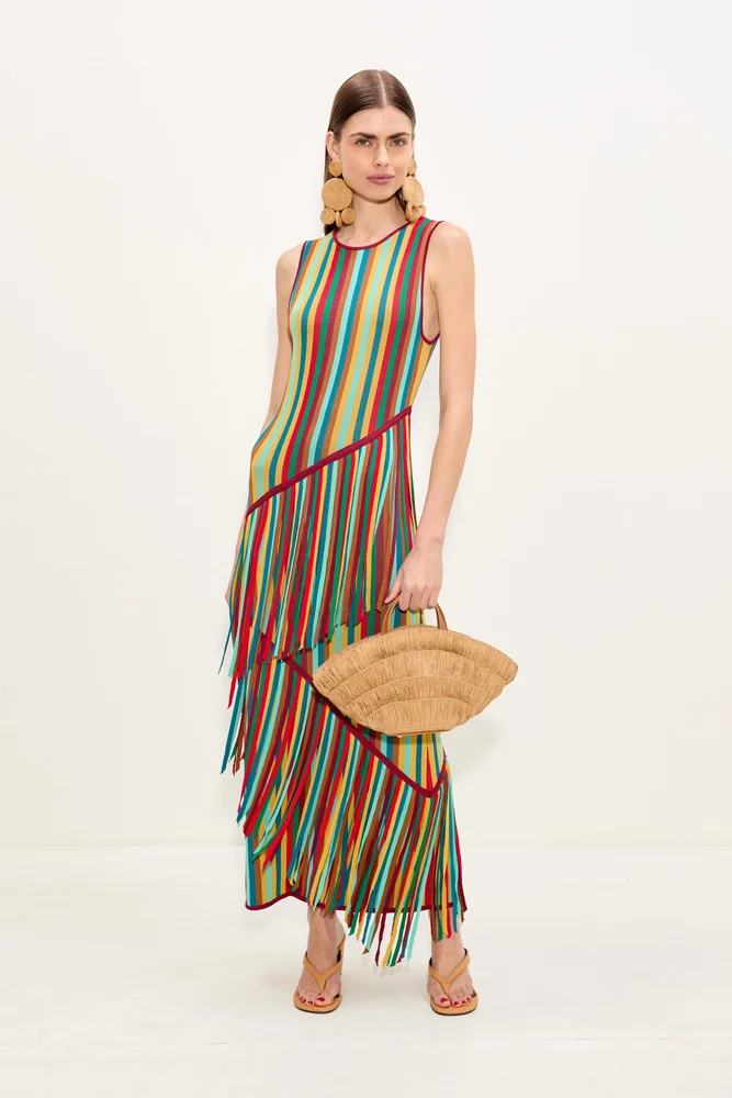 spiral knit dress