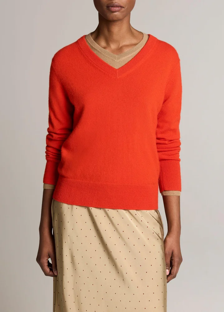 Cashmere Casual V-Neck Sweater