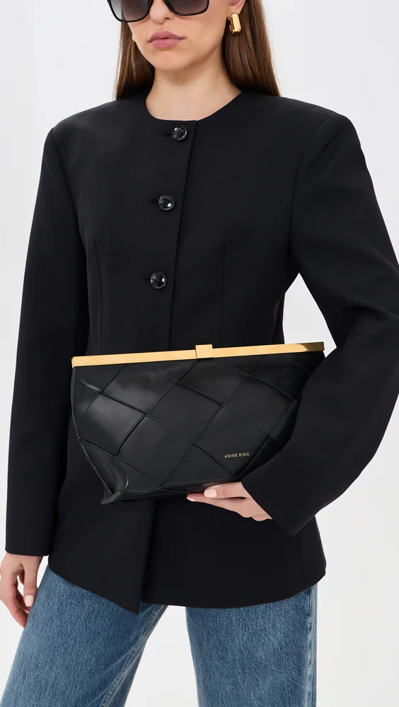 Anine Clutch Braided Leather