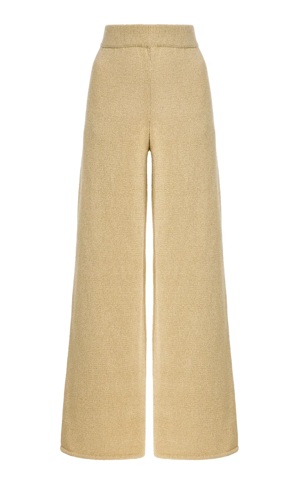 Exclusive La Isla Lurex Knit High-Waist Pants