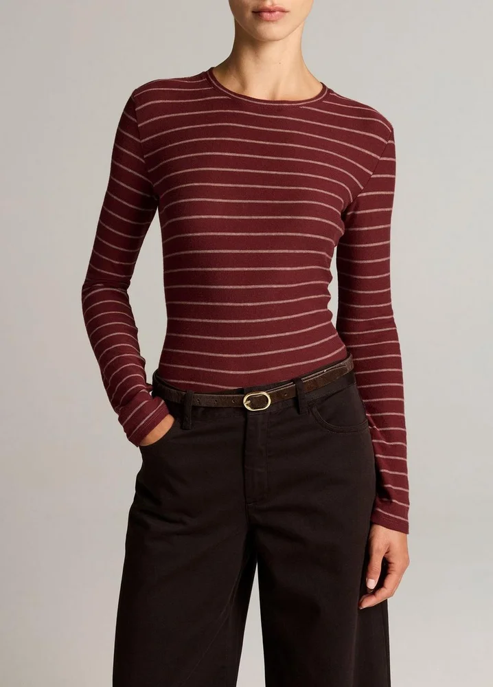 Striped Cotton Long-Sleeve T-Shirt
