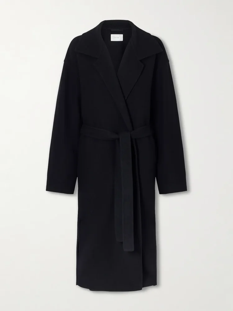 Ciara wool and cashmere-blend long coat