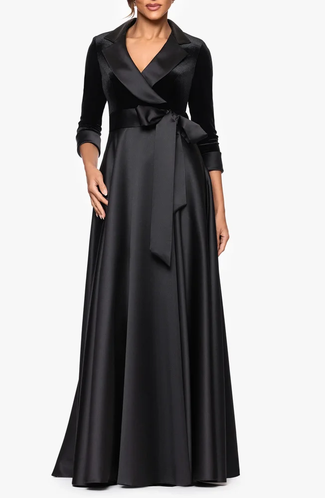 Velvet & Satin Ballgown