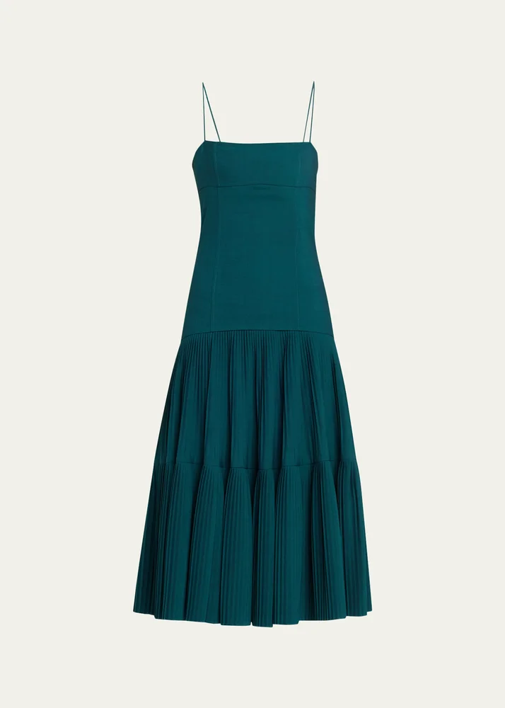 Matilda Wool Drop-Waist Midi Dress