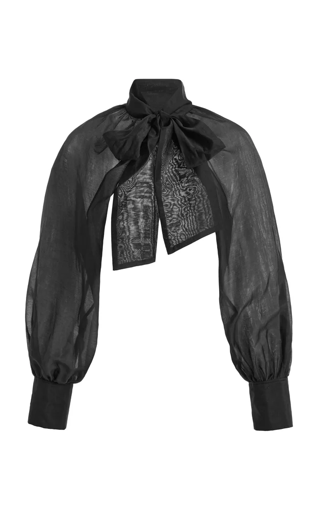 Canny Cotton-Blend Bolero Top