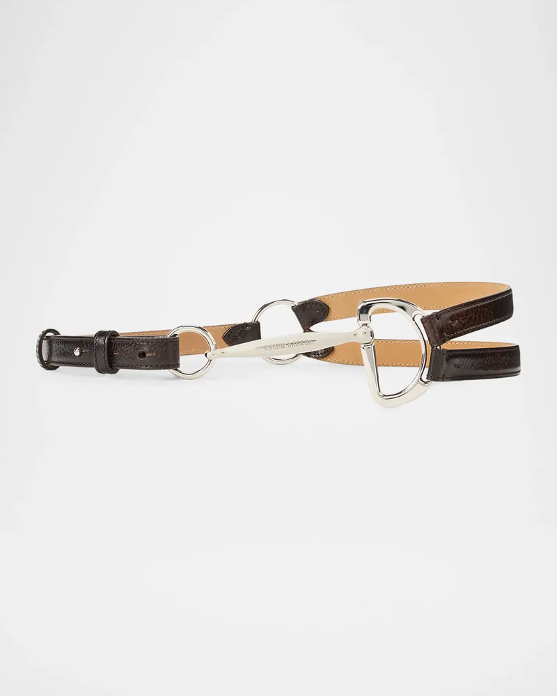 Distressed Equestrian Skinny Belt