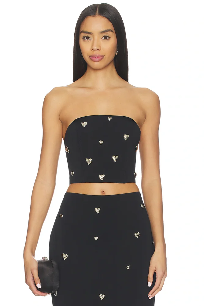 Heart Applique Tube Top