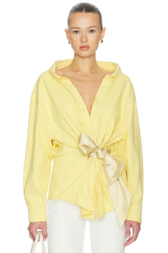 Satin Knot Oxford Shirt