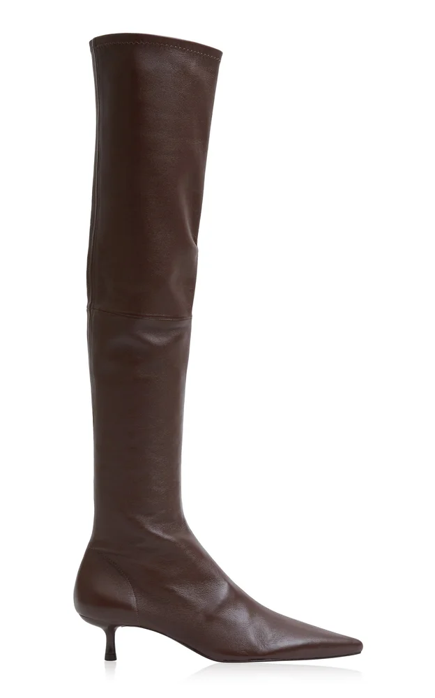Joni Stretch Leather Over-The-Knee Boot