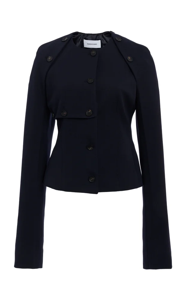 Single-Breasted Wool Jacket
