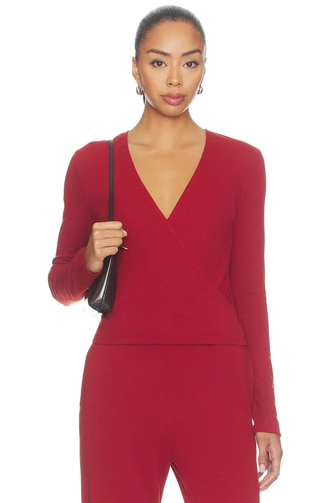 Lauren Crop Wrap Top